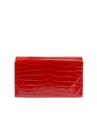 LOVE MOSCHINO SHINY CROCO Clutch mit Schulterriemen aus Metall - Damentaschen