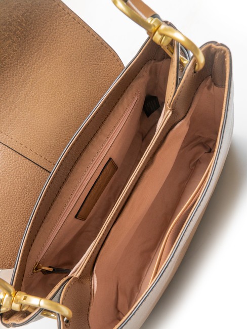 ELISABETTA Umh&auml;ngetasche aus Leder mit Klappe Auster Abb. Gold - Damentaschen