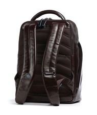 PIQUADRO BLUE SQUARE Lederrucksack, 14-Zoll-Laptophalter MAHAGONI - PC-Rucks&auml;cke - 2