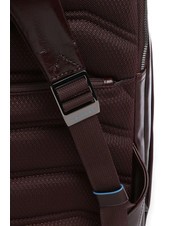 PIQUADRO BLUE SQUARE Lederrucksack, 14-Zoll-Laptophalter MAHAGONI - PC-Rucks&auml;cke - 3