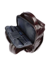 PIQUADRO BLUE SQUARE Lederrucksack, 14-Zoll-Laptophalter MAHAGONI - PC-Rucks&auml;cke - 5