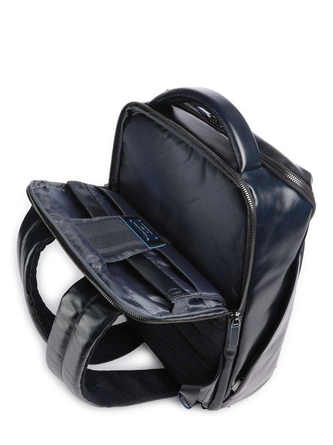BLUE SQUARE Lederrucksack, 14-Zoll-Laptophalter Blau - PC-Rucks&auml;cke