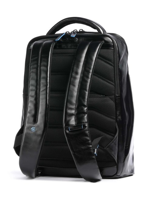 BLUE SQUARE Lederrucksack, 14-Zoll-Laptophalter Schwarz - PC-Rucks&auml;cke