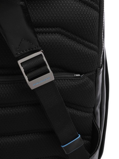 BLUE SQUARE Lederrucksack, 14-Zoll-Laptophalter Schwarz - PC-Rucks&auml;cke
