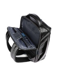 PIQUADRO BLUE SQUARE Lederrucksack, 14-Zoll-Laptophalter Schwarz - PC-Rucks&auml;cke - 5