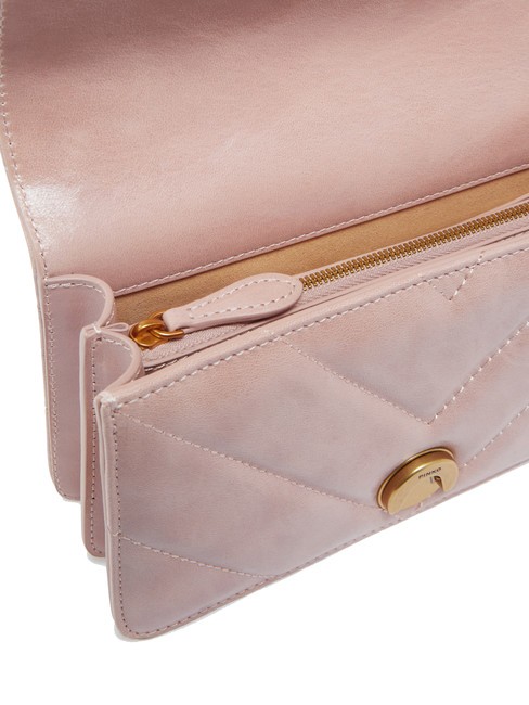 LOVE ONE MINI Mini-Tasche aus Spaltleder Puder-Antikgold - Damentaschen