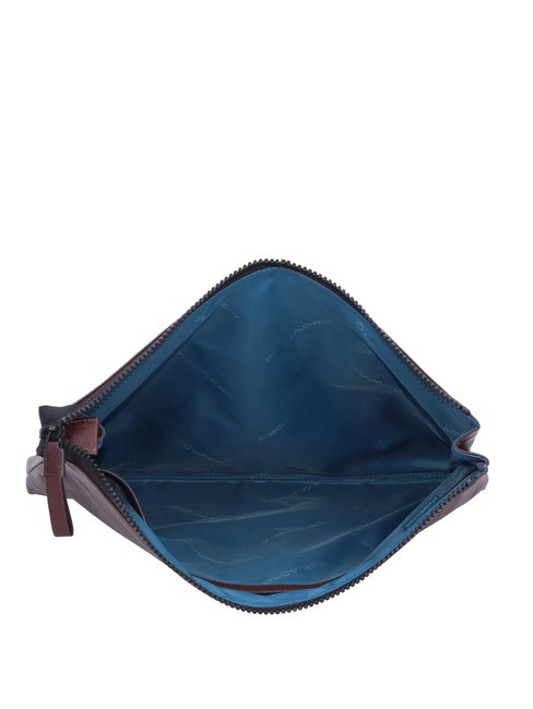 CAMPIONARIO - HARPER Flache Clutch aus Leder MORO - Tablettmappe &amp; Organizer
