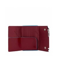 PIQUADRO BLUE SQUARE Lederbrieftasche mit Schiebesystem ROT - Brieftaschen Herren - 2