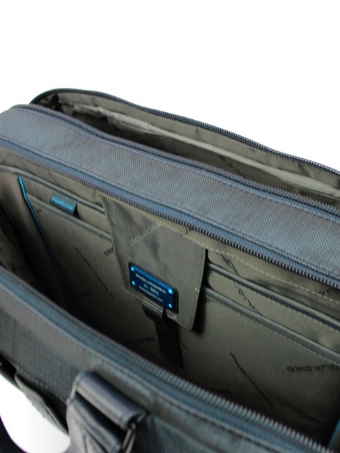 P16 Aktentasche f&uuml;r PC 15,6 "- iPad 10,5" CHEVRON BLAU - Arbeitstaschen