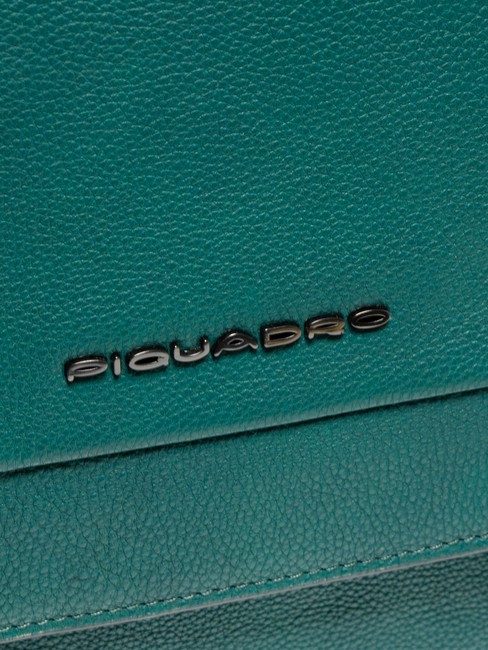 CAMPIONARIO -  TALLIN Leder-PC-Messenger-Aktentasche 14" GR&Uuml;N - Arbeitstaschen