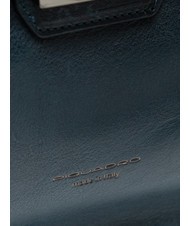 PIQUADRO PIONEER Aktentasche aus Leder f&uuml;r 15,6 "PC Blau - Arbeitstaschen - 2