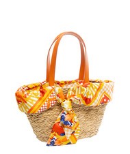 YNOT JAVA Mittelgro&szlig;e Strandtasche aus Stroh orange - Damentaschen - 2