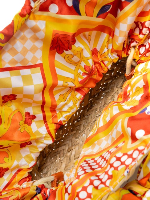 JAVA Mittelgro&szlig;e Strandtasche aus Stroh orange - Damentaschen