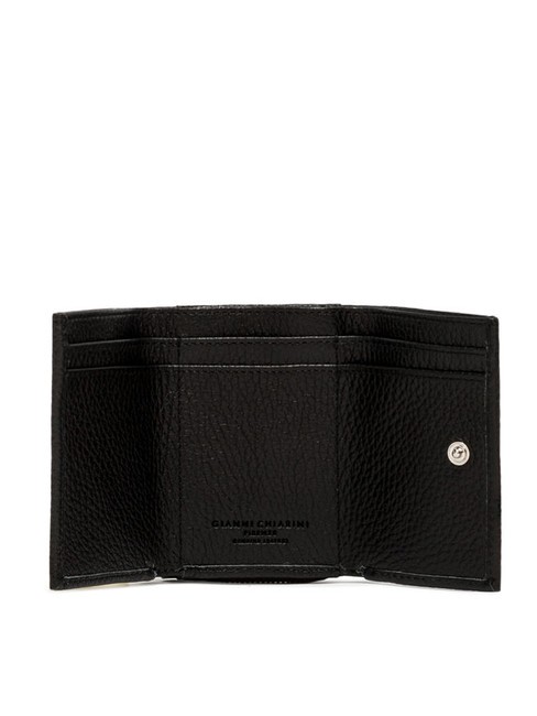 WALLETS GRAIN Kleine Geldb&ouml;rse aus genarbtem Leder Schwarz - Brieftaschen Damen