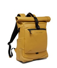 PIQUADRO CORNER SPECIALE GOMMATO Rolltop-Rucksack f&uuml;r 15,6-Zoll-Laptop - PC-Rucks&auml;cke