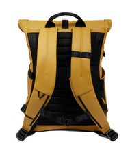 PIQUADRO CORNER SPECIALE GOMMATO Rolltop-Rucksack f&uuml;r 15,6-Zoll-Laptop Gelb - PC-Rucks&auml;cke - 3