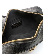 FURLA GARDENIA Kameratasche aus Leder mit Keria-Print Schwarz+Eist&ouml;ne - Damentaschen - 6