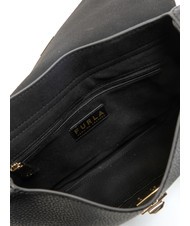 FURLA GLENN Satteltasche aus Leder mit Keria-Print Schwarz - Damentaschen - 6