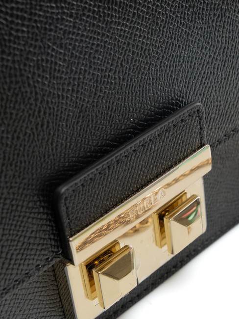 BELLA  Mini-Umh&auml;ngetasche aus Leder Schwarz - Damentaschen