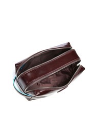 PIQUADRO BLUE SQUARE  Kosmetiketui aus Leder MAHAGONI - Beauty-Case - 3