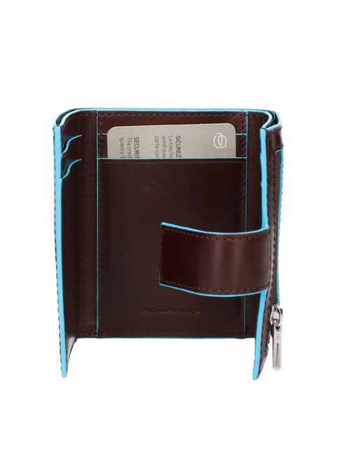 BLUE SQUARE Dreifach gefaltete Ledergeldb&ouml;rse und M&uuml;nzen MAHAGONI - Brieftaschen Herren