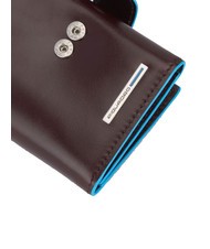 PIQUADRO BLUE SQUARE Dreifach gefaltete Ledergeldb&ouml;rse und M&uuml;nzen MAHAGONI - Brieftaschen Herren - 3