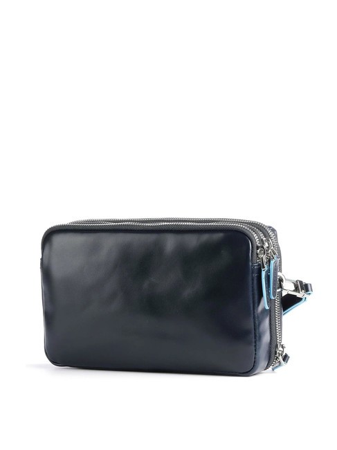 BLUE SQUARE Organisierte Clutch aus Leder Blau - Tablettmappe &amp; Organizer