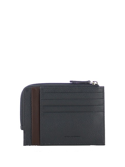 X1 Kartenetui aus Leder blau / braun - Brieftaschen Herren