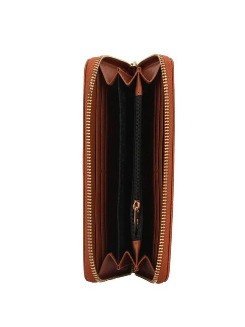 LUCE Gro&szlig;e Geldb&ouml;rse mit umlaufendem Rei&szlig;verschluss br&auml;unen - Brieftaschen Damen