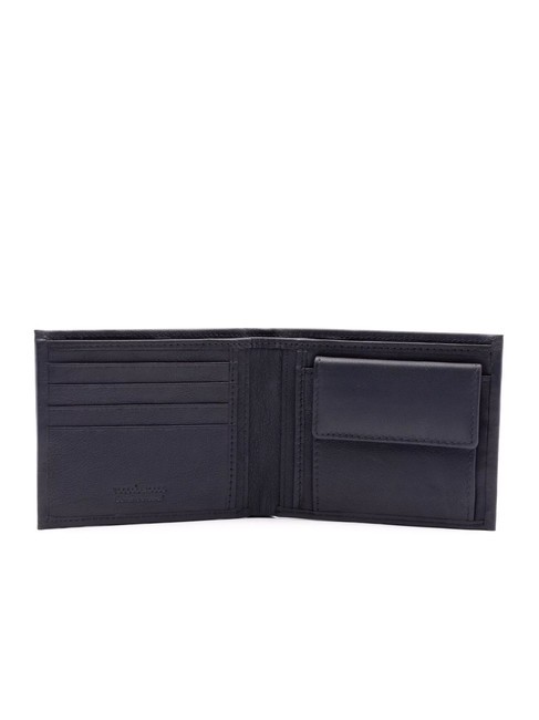 STRIPE Geldb&ouml;rse aus Leder blau - Brieftaschen Herren