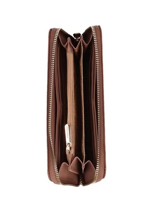 BELLA Gro&szlig;e Geldb&ouml;rse mit umlaufendem Rei&szlig;verschluss br&auml;unen - Brieftaschen Damen