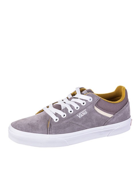 SELDAN Wildleder-Sneaker Retro-Pop-Grau/Cr&egrave;me-Br&ucirc;l&eacute;e - Damenschuhe