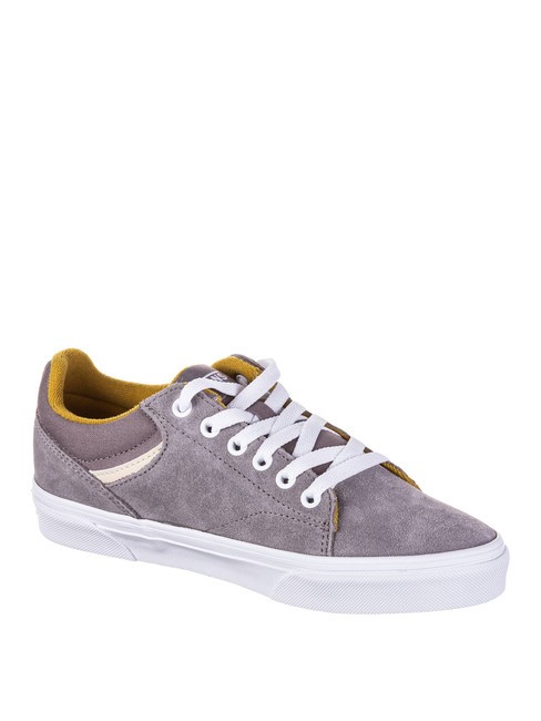 SELDAN Wildleder-Sneaker Retro-Pop-Grau/Cr&egrave;me-Br&ucirc;l&eacute;e - Damenschuhe