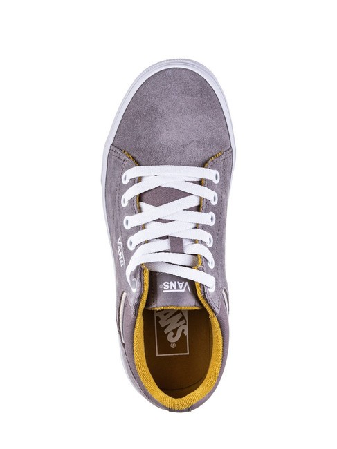 SELDAN Wildleder-Sneaker Retro-Pop-Grau/Cr&egrave;me-Br&ucirc;l&eacute;e - Damenschuhe