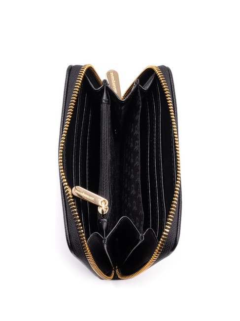 LOGO METALLICO Mittelgro&szlig;e Geldb&ouml;rse mit umlaufendem Rei&szlig;verschluss Schwarz - Brieftaschen Damen