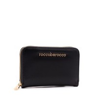ROCCOBAROCCO LOGO METALLICO Mittelgro&szlig;e Geldb&ouml;rse mit umlaufendem Rei&szlig;verschluss Schwarz - Brieftaschen Damen - 3