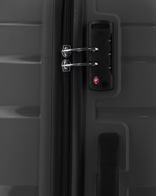 UPLAND Gro&szlig;er Trolley SCHWARZ - Harte Trolleys