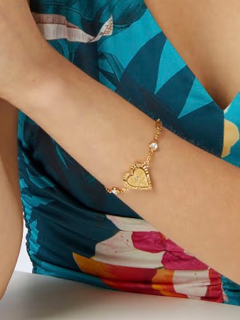 ALL OF US Armband mit Herz gelbes Gold - Armb&auml;nder