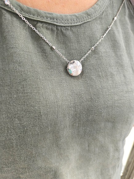 4G RISING Halskette mit Logo-M&uuml;nze SILBER - Halsketten