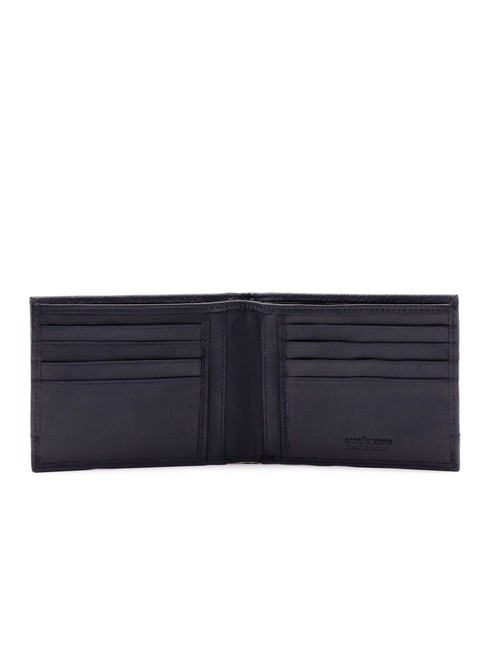 ROBERT 8-cc-Geldb&ouml;rse aus strukturiertem Leder blau - Brieftaschen Herren