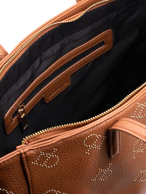 LOLA Einkaufstasche mit Nieten br&auml;unen - Damentaschen