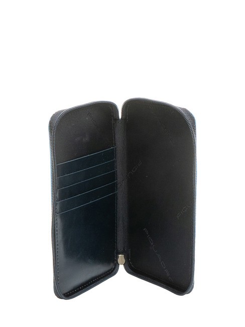 BLUE SQUARE  Geldb&ouml;rse aus Vollnarbenleder Blau - Brieftaschen Herren