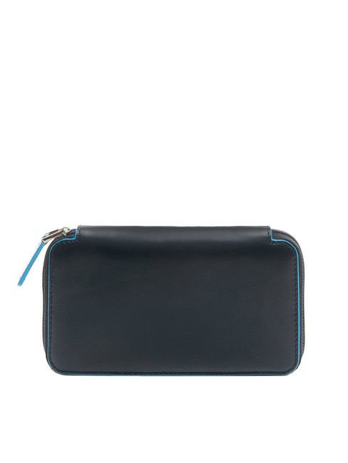 BLUE SQUARE  Geldb&ouml;rse aus Vollnarbenleder Blau - Brieftaschen Herren