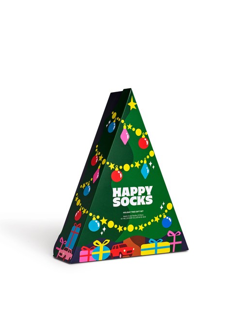HOLIDAY TREE Geschenkset mit 3 Paar Socken Gr&uuml;n - Unisex-Socken