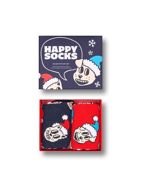 HOLIDAY CAT&DOG Geschenkset mit 2 Paar Socken Blau - Herrensocken/Herrenstr&uuml;mpfe