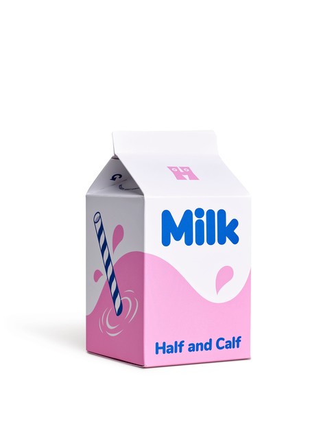 MILK CARTON Geschenkset mit 4 Paar Socken Wei&szlig; - Unisex-Socken