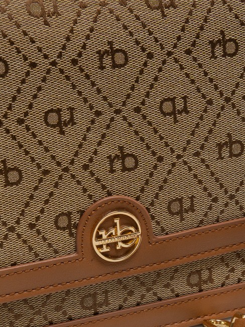 FRIDA Umh&auml;ngetasche aus Jacquard-Stoff nat&uuml;rlich - Damentaschen