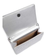 LOVE MOSCHINO QUILTED Clutch mit Kettenschulterriemen Silber - Damentaschen - 4