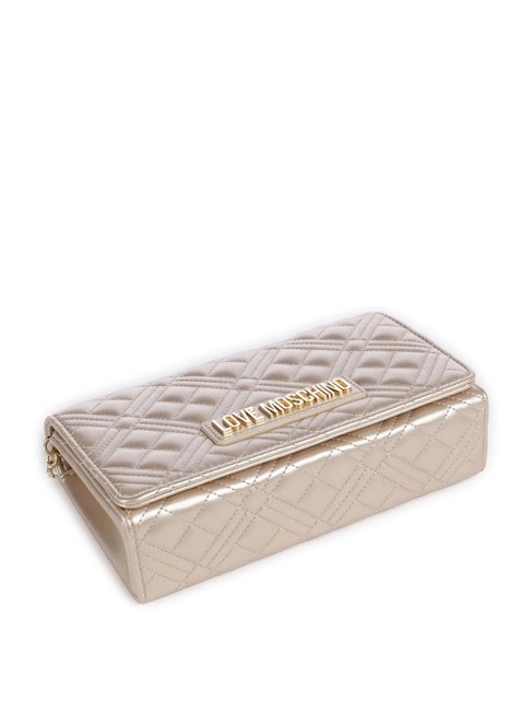 QUILTED Clutch mit Kettenschulterriemen Gold - Damentaschen