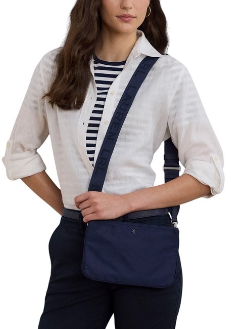 LANDYN Flache Umh&auml;ngetasche aus Nylon marine2 - Damentaschen